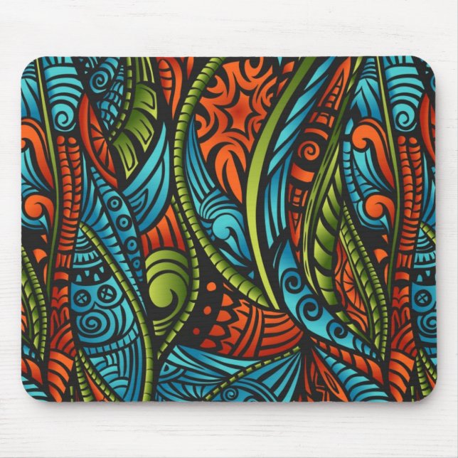 Abstraktes ethnisches Wallpaper Mousepad (Vorne)