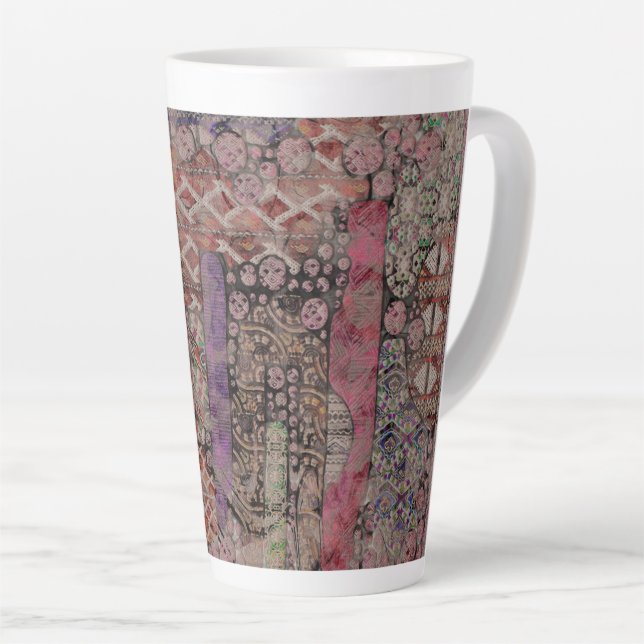 Abstraktes Ethno-Muster - Folklore Art 1 Milchtasse (Rechte Ecke)