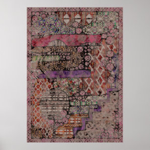 Abstraktes Ethno-Muster - Folklore Art 1 Poster
