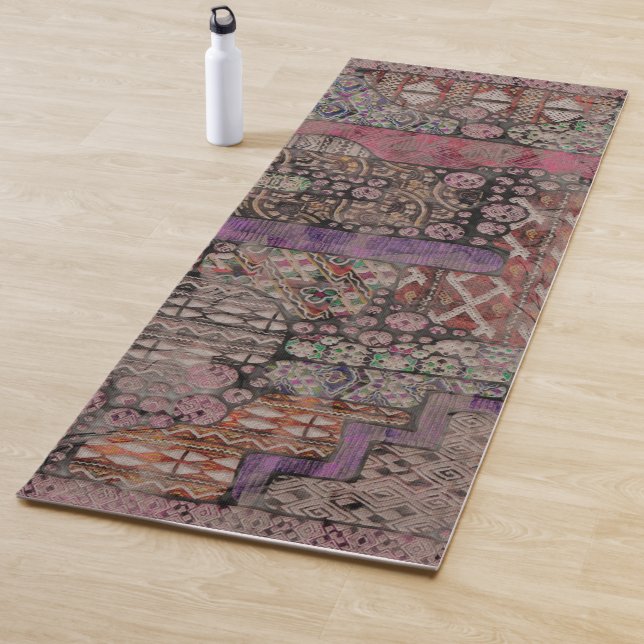 Abstraktes Ethno-Muster - Folklore Art 1 Yogamatte (Beispiel)