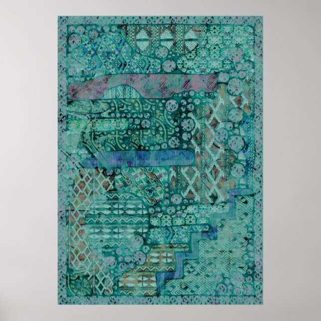 Abstraktes Ethno-Muster - Folklore Artikel 2 Poster (Vorne)
