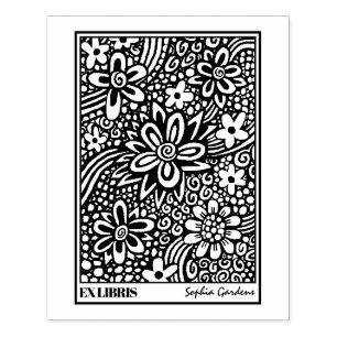 Abstraktes Ex Libris Gummi Briefmarke Gummistempel