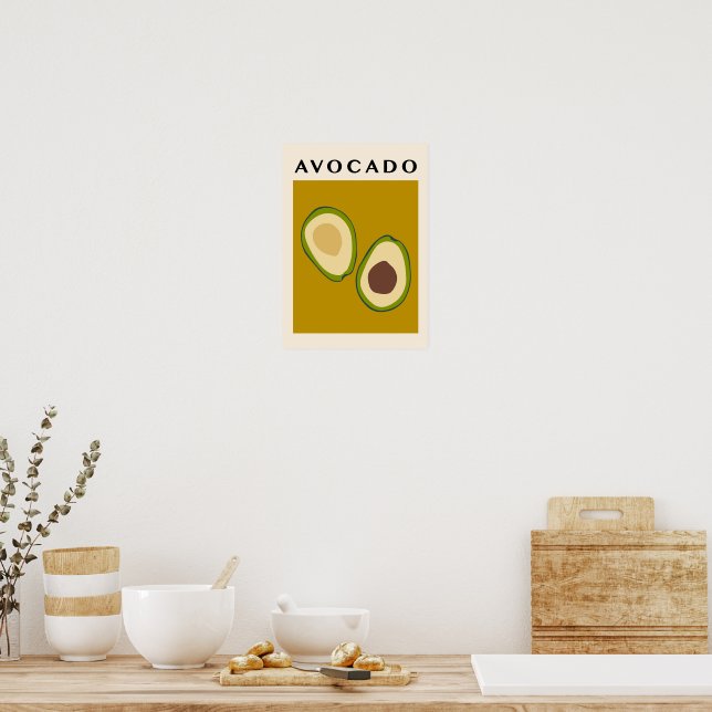 Abstraktes exotisches Frucht Boho  Poster (Küche)