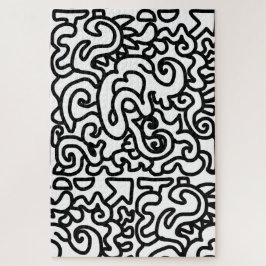 Abstraktes Expert Black and White Puzzle