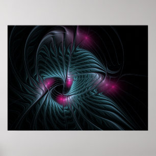 Abstraktes Fantasy-Fraktal Poster