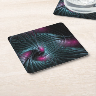 Abstraktes Fantasy-Fraktal Rechteckiger Pappuntersetzer