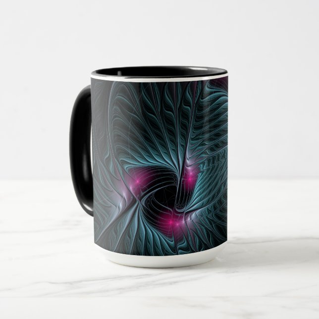 Abstraktes Fantasy-Fraktal Tasse (Vorderseite Links)