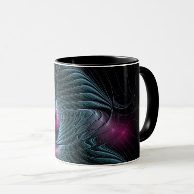Abstraktes Fantasy-Fraktal Tasse (VorderseiteRechts)