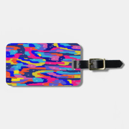 Abstraktes Farbbuch Gepäckanhänger
