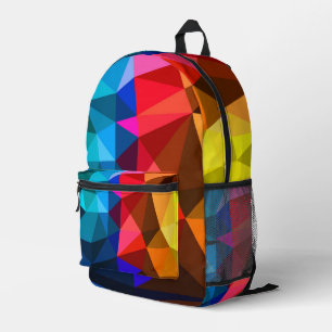 Abstraktes Farbdreieck Bedruckter Rucksack