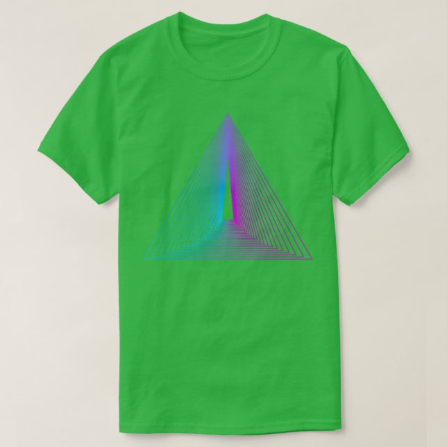 Abstraktes Farbdreieck T-Shirt (Design vorne)