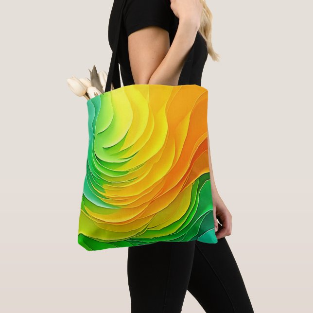 Abstraktes Farbenergie-Flow-Design Tasche (Von Nahem)