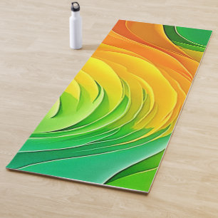 Abstraktes Farbenergie-Fluss-Design Yogamatte