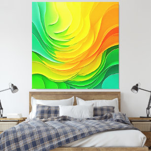 Abstraktes Farbenergie-Flussdesign Leinwanddruck