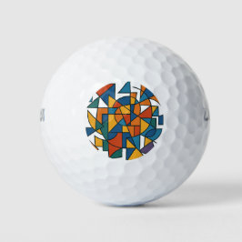 ABSTRAKTES FARBENES GEOMETRISCHES PATTER GOLFBALL