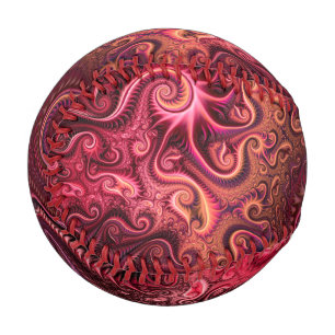 Abstraktes, farbenfroh Burgund-Carmine-Spiralmuste Baseball