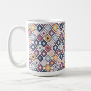 Abstraktes farbenfrohes geometrisches nahtloses Mu Kaffeetasse
