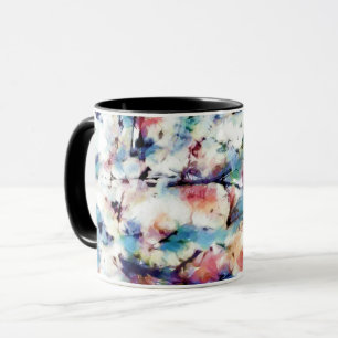 Abstraktes, farbenfrohes Muster, hell, elegant Tasse