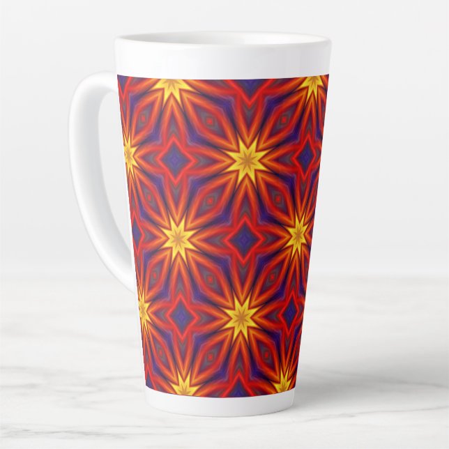 Abstraktes farbenfrohes Muster Milchtasse (Linke Ecke)