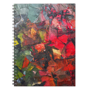 Abstraktes Farbenmesser aus der Farbpalette Notizblock