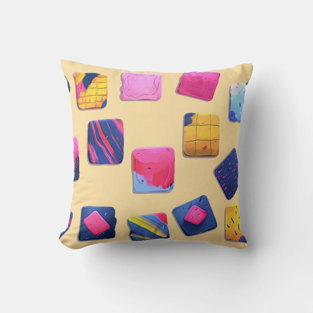 Abstraktes Farbenmuster Kissen (Vorderseite)