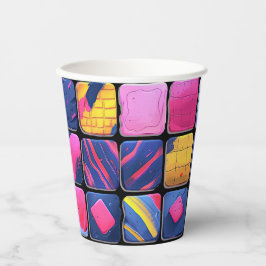 Abstraktes Farbenmuster Pappbecher