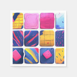 Abstraktes Farbenmuster Serviette