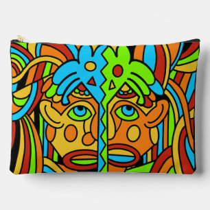 Abstraktes farbiges Design Zubehörtasche