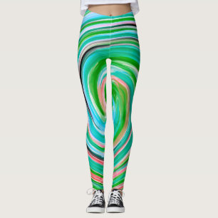 Abstraktes farbiges Fraktal Muster 3 Leggings