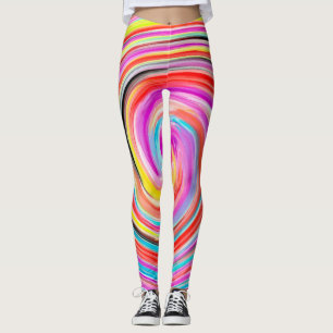 Abstraktes farbiges Fraktal Muster #4 Leggings