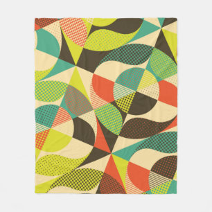 Abstraktes, farbiges geometrisches Design. Fleecedecke