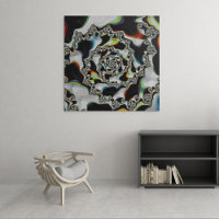 Abstraktes farbiges psychedelisches Spiral-Fraktal