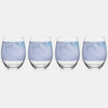 Abstraktes Farbklecks-Trinkglas