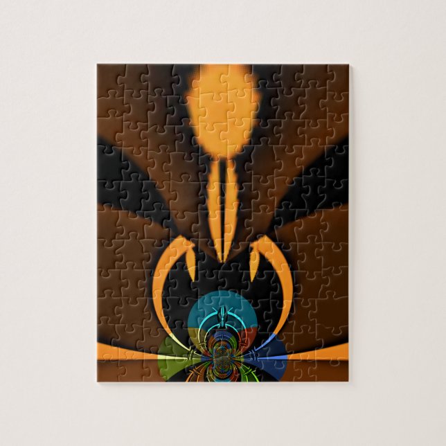 Abstraktes Farbkontrast-Kunstposter (Vertikal)