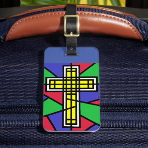 Abstraktes Farbkreuz Gepäckanhänger