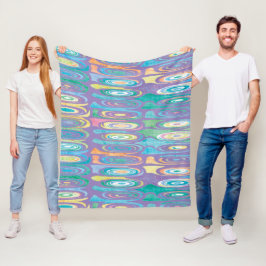 Abstraktes Farbmuster 1 Fleecedecke