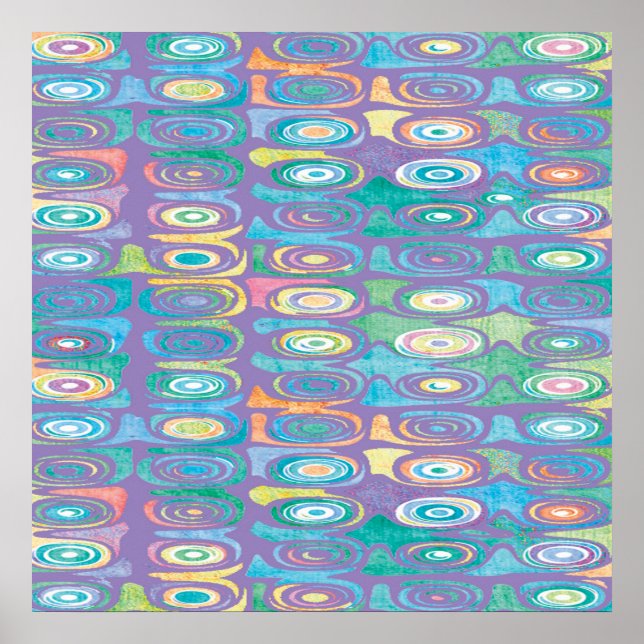 Abstraktes Farbmuster 1 Poster (Vorne)