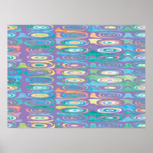 Abstraktes Farbmuster 1 Poster