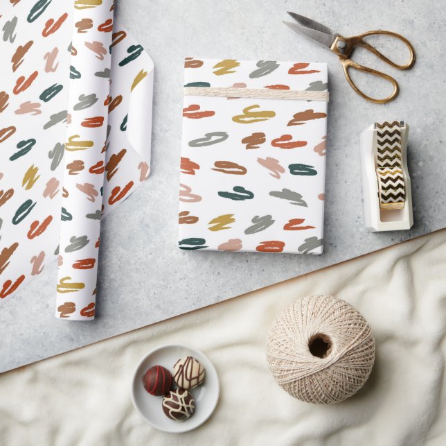 Abstraktes Farbmuster Geschenkpapier (Kunsthandwerk)