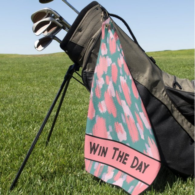 Abstraktes Farbmuster Golfhandtuch (Colorful Abstract Motivational Golf Towel)
