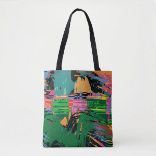 Abstraktes Farbmuster in Graffiti-Style-Qualität v Tasche