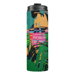 Abstraktes Farbmuster in Graffiti-Style-Qualität v Thermosbecher