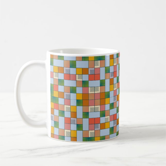 Abstraktes Farbmuster Kaffeetasse (Links)