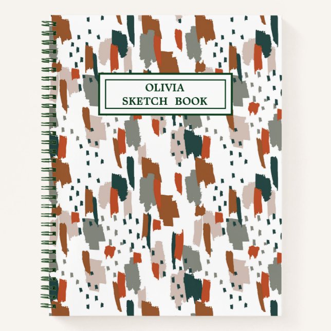 Abstraktes Farbmuster Notizbuch (Vorderseite)
