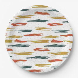 Abstraktes Farbmuster Pappteller