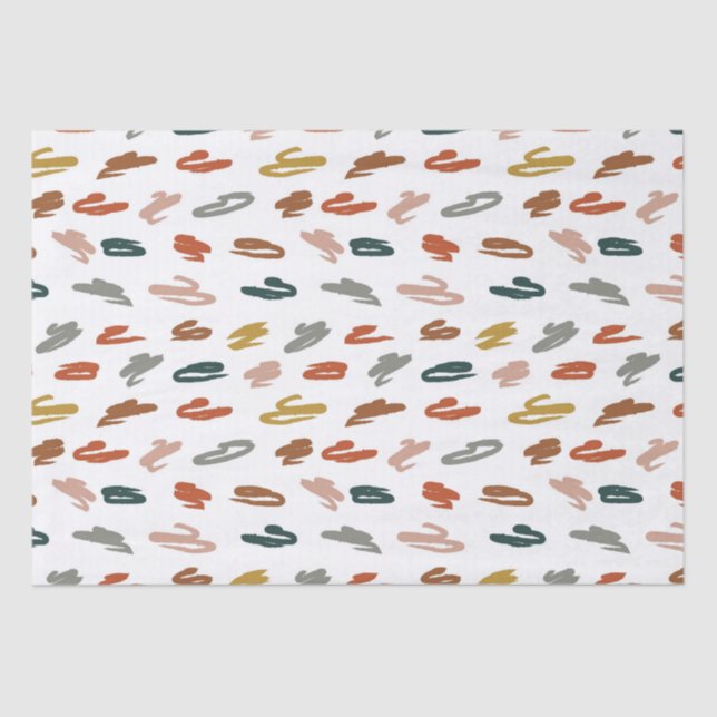 Abstraktes Farbmuster Seidenpapier (Vorderseite)