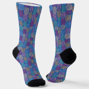 Abstraktes Farbmuster Socken