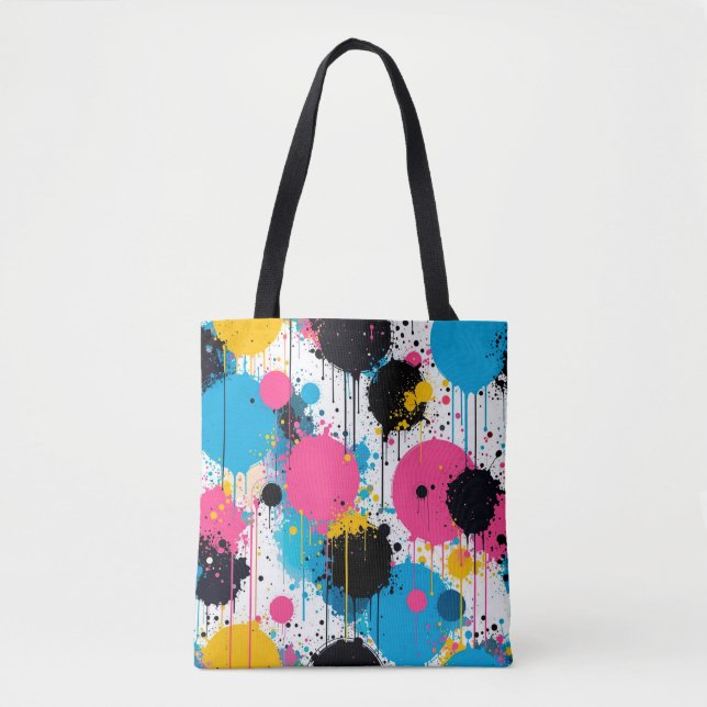 Abstraktes Farbmuster Tasche (Vorderseite)