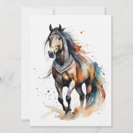 Abstraktes Farbpferd Karte