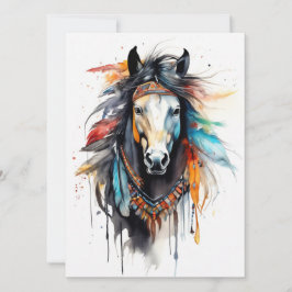 Abstraktes Farbpferd Karte